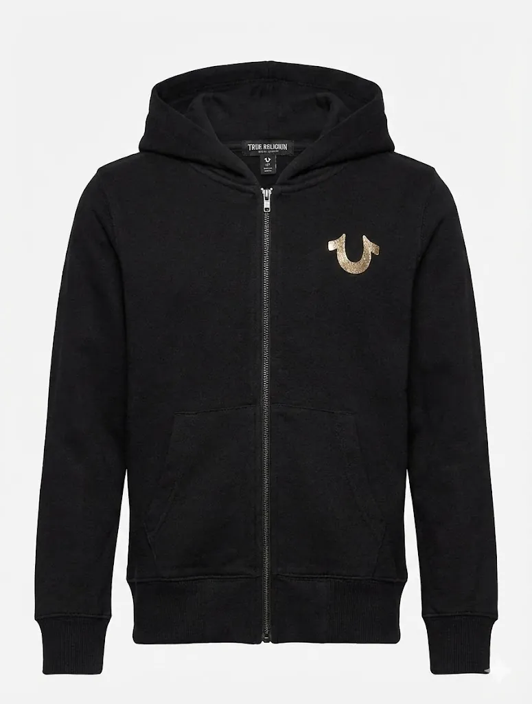 6PM x True Religion Zip Hoodie Horseshoe - Black