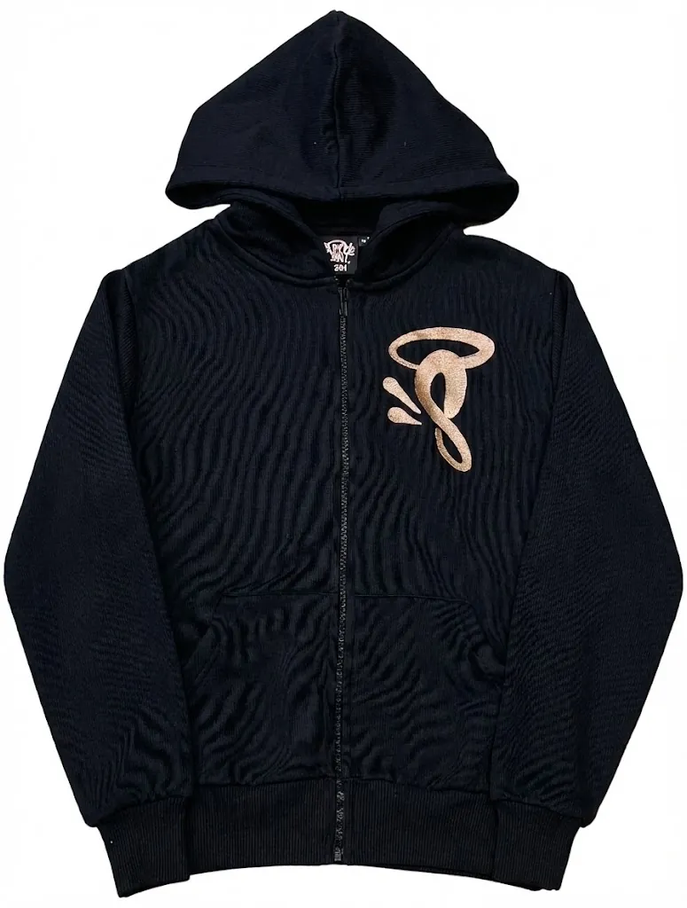 S-World SYNA Void Zip Hood - Black Rose Gold