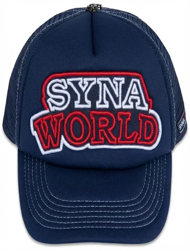 SYNA Workwear Trucker Cap - Navy/Tomato