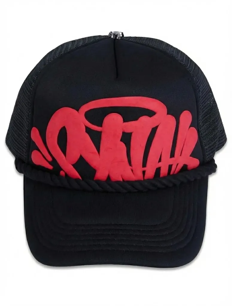 SYNAWORLD Trucker Cap - Black/Tomato